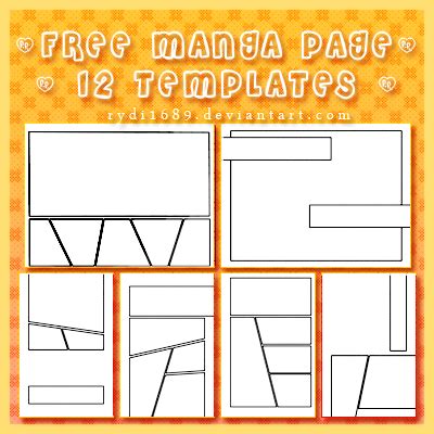 manga templates|Free Manga Page Templates by rydi1689 on DeviantArt